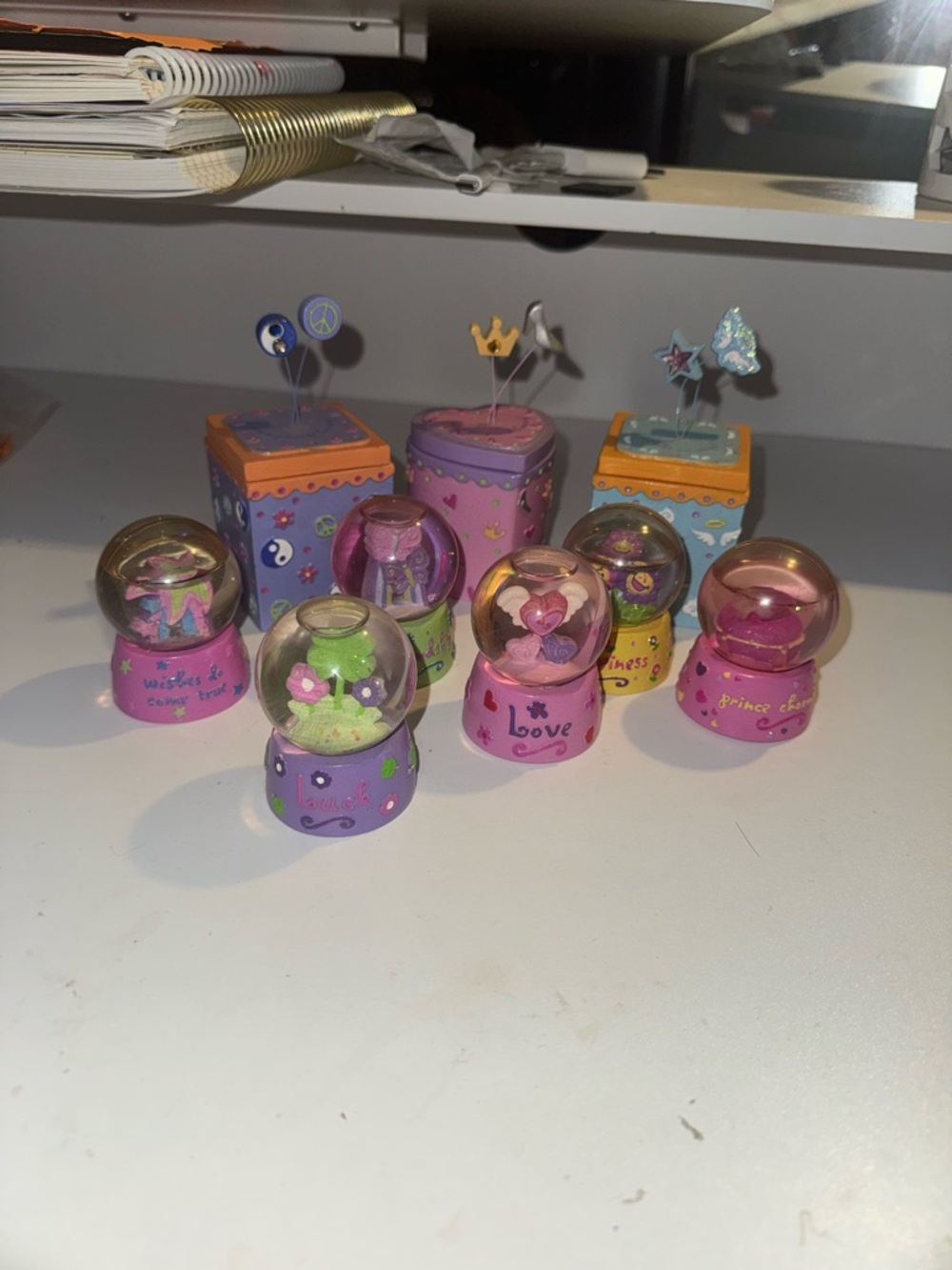 Pink & Purple Mini Snow Globe Toy Set for Kids